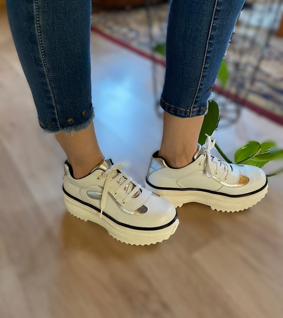 Zapatilla CALWHITE Mujer Cuero