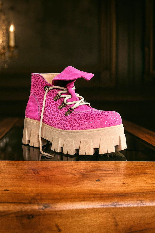 Botin de cuero Magenta