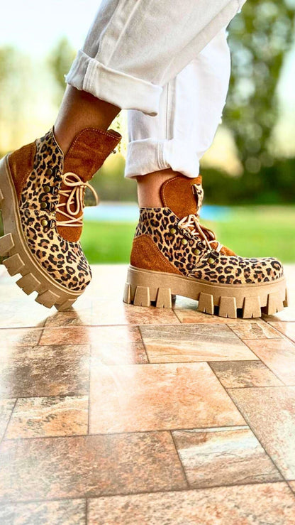 Botín de cuero Print