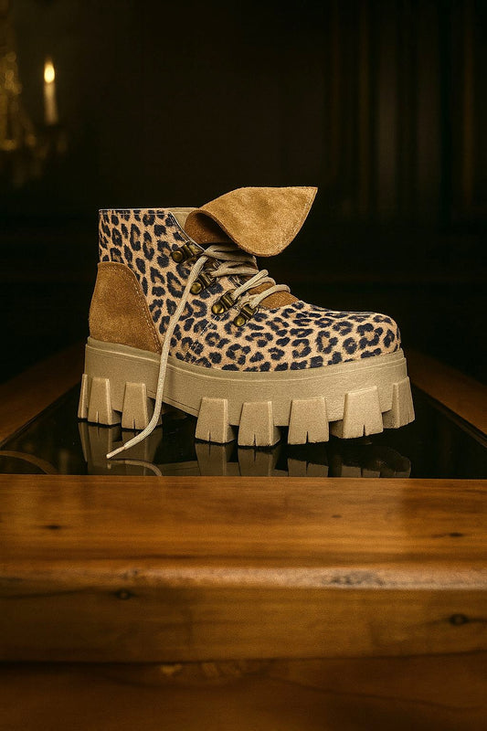 Botín de cuero Print