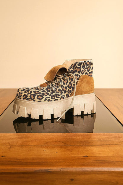 Botín de cuero Print